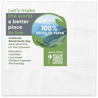 Coin-Edge Embossed 100% Recycled Cocktail Napkins HIGH QTY